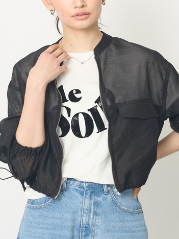 【サッと羽織れる】シアーブルゾン