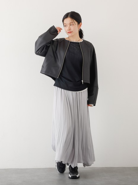 abahouse mavie❣️2025年春物❣️定価13200円 ソフトレザーライクジップブルゾン｜abahouse mavie / アバハウス マヴィ