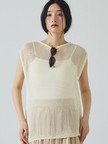 【夏のレイヤードに】メッシュニットノースリーブ