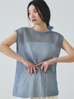 【夏のレイヤードに】メッシュニットノースリーブ