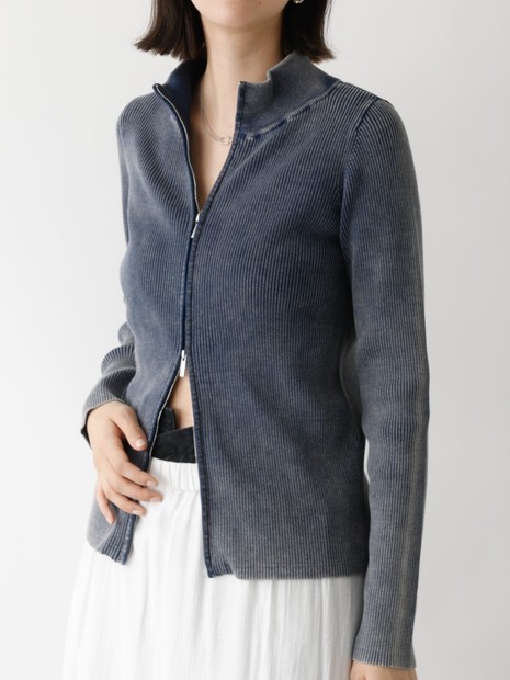 【NEW】アバハウス マヴィ（abahouse mavie）/Wジップリブハイネックカーデ Wジップリブハイネックカーデ｜abahouse mavie / アバハウス マヴィ