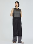 【レイヤード】メッシュニットワンピース