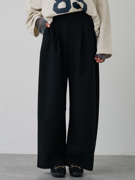 後ろウエストゴム】ダブルクロスカーブパンツ｜abahouse mavie