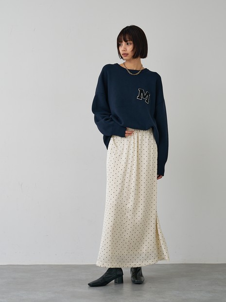 ドットマーメイドスカート