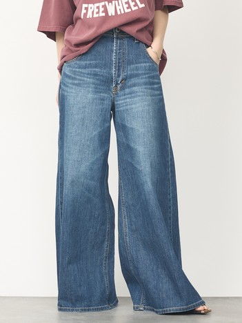 【SOMETHING】LISAスーパーワイドパンツ/デニム/シーズンレス