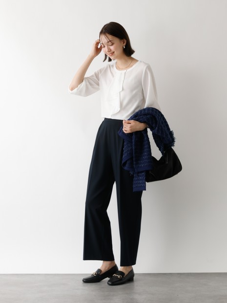 【セミオケ】ジョーゼットフリルブラウス