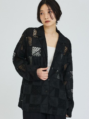【セットアップ対応】刺繍レースジャケット